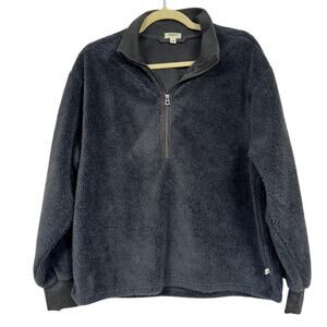 Dylan Grey Teddy Bear Quarter Zip Sweater Womens S Casual Cosy Athletic Warm